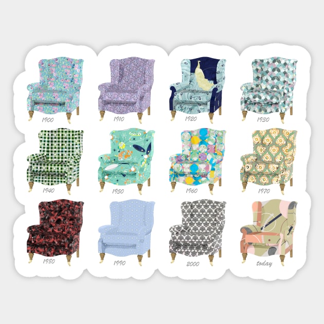 Great Great Great Grandmother's Chair Sticker by MarbleCloud